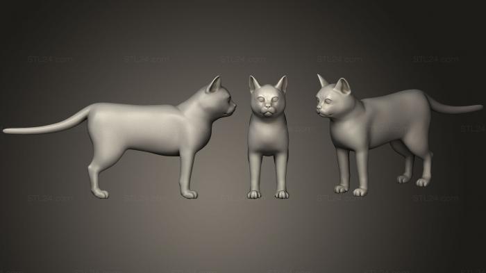 Статуэтки животных (База Cat, STKJ_0801) 3D модель для ЧПУ станка